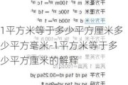 1平方米等于多少平方厘米多少平方毫米-1平方米等于多少平方厘米的解釋