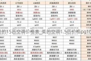 美的15匹空調(diào)價格表_美的空調(diào)1.5匹價格pg100