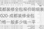 成都裝修全包報價明細(xì)表2020-成都裝修全包價格一般多少錢一平