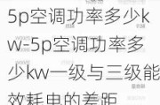 5p空調(diào)功率多少kw-5p空調(diào)功率多少kw一級與三級能效耗電的差距