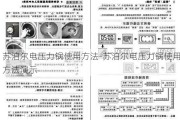 蘇泊爾電壓力鍋使用方法-蘇泊爾電壓力鍋使用方法演示