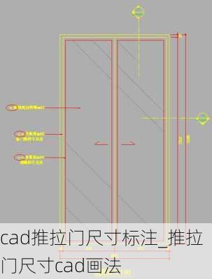 cad推拉門尺寸標注_推拉門尺寸cad畫法