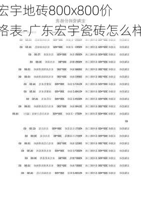 宏宇地磚800x800價(jià)格表-廣東宏宇瓷磚怎么樣