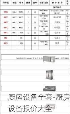 廚房設備全套-廚房設備報價大全