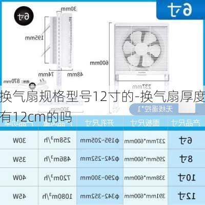 換氣扇規(guī)格型號(hào)12寸的-換氣扇厚度有12cm的嗎