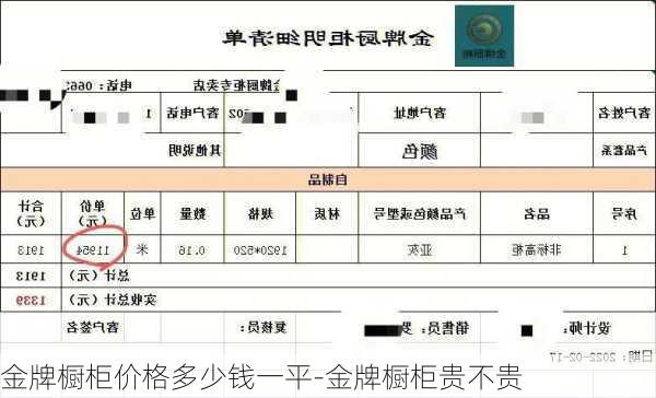 金牌櫥柜價格多少錢一平-金牌櫥柜貴不貴