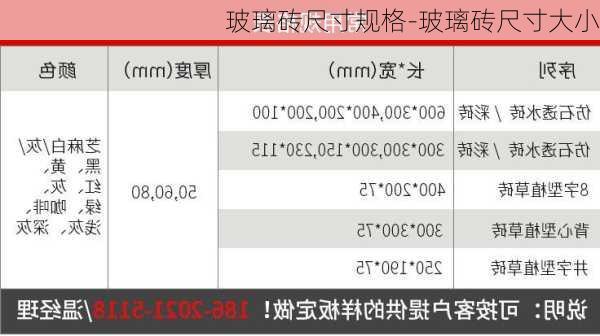 玻璃磚尺寸規(guī)格-玻璃磚尺寸大小