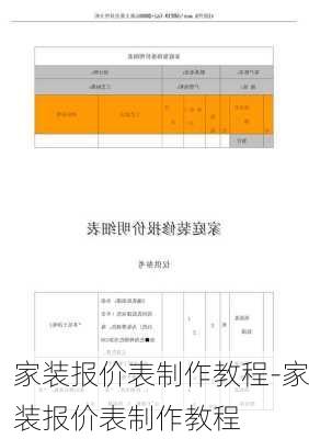 家裝報(bào)價(jià)表制作教程-家裝報(bào)價(jià)表制作教程