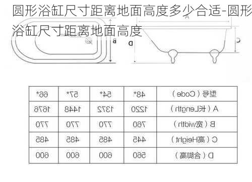 圓形浴缸尺寸距離地面高度多少合適-圓形浴缸尺寸距離地面高度