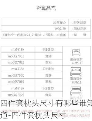 四件套枕頭尺寸有哪些誰知道-四件套枕頭尺寸