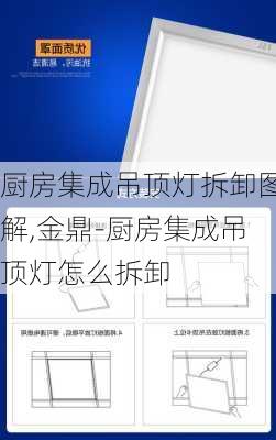 廚房集成吊頂燈拆卸圖解,金鼎-廚房集成吊頂燈怎么拆卸