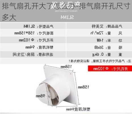 排氣扇孔開大了怎么辦-排氣扇開孔尺寸多大