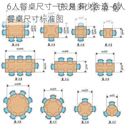 6人餐桌尺寸一般是多少合適-6人餐桌尺寸標準圖