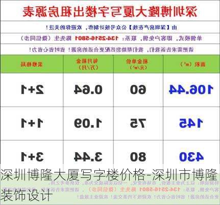 深圳博隆大廈寫字樓價格-深圳市博隆裝飾設(shè)計