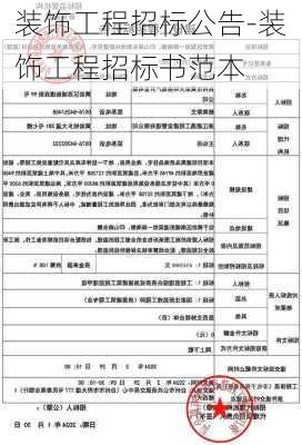 裝飾工程招標公告-裝飾工程招標書范本